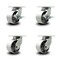 Service Caster 6 Inch Extra Heavy Duty Semi Steel Cast Iron Caster Swivel Locks 2 Brakes, 4PK SCC-KP92S630-SSR-SLB-BSL-2-BSL-2 - alternate 1